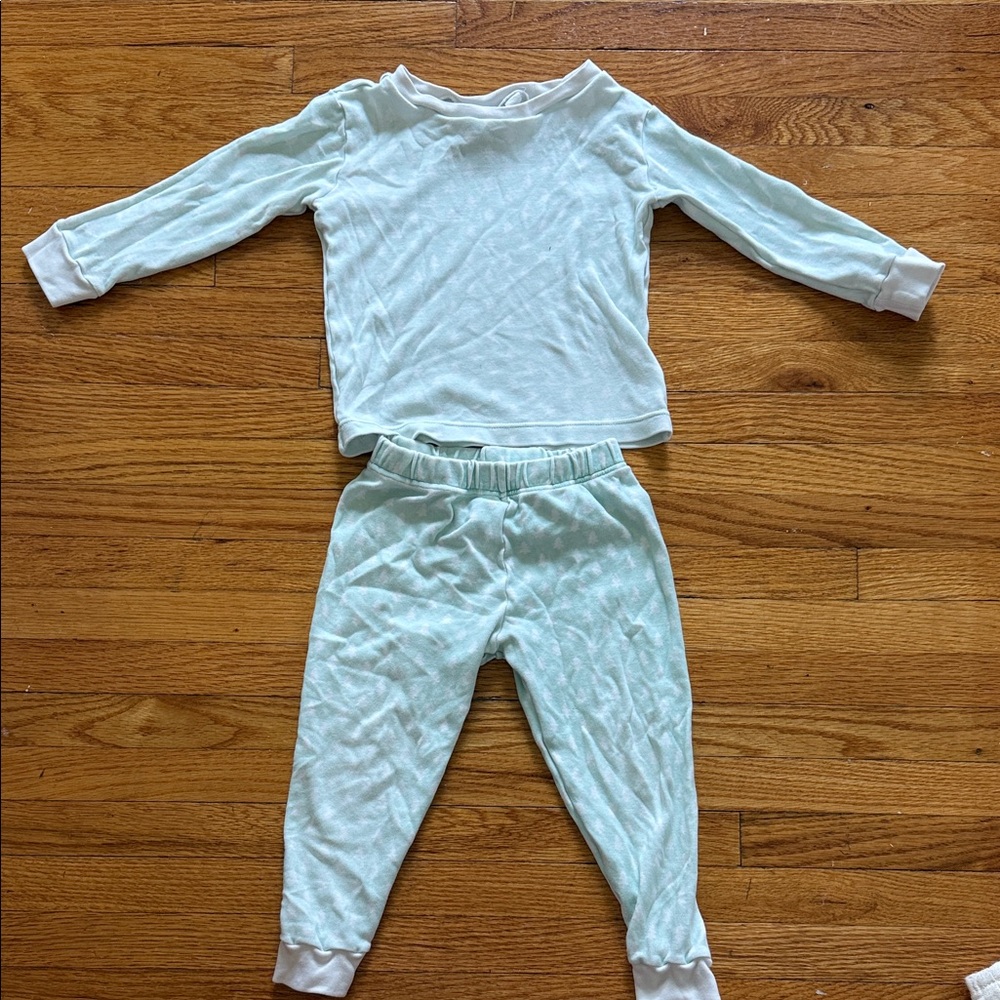 Soft Christmas Tree Mint Kids Pajama Set
